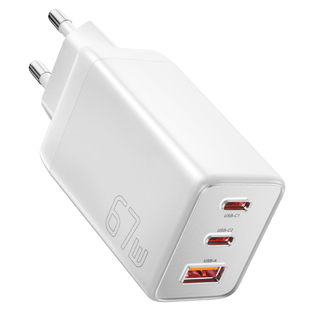 ESSAGER 67W High Power GaN Travel Adapter USB-A + 2 Type-C Portable Wall Charger ESSAGER 67W High Power GaN Travel Adapter USB-A + 2 Type-C Portable Wall Charger